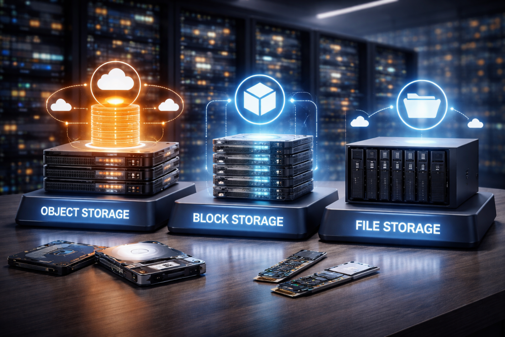 data storage solutions in a modern data center
