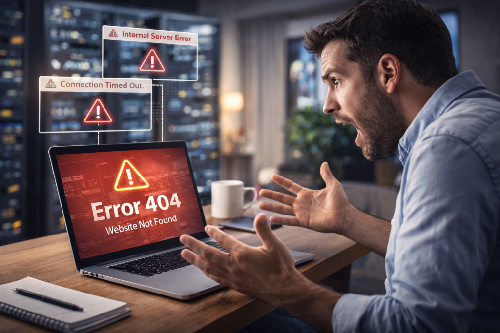 frustration over website errors