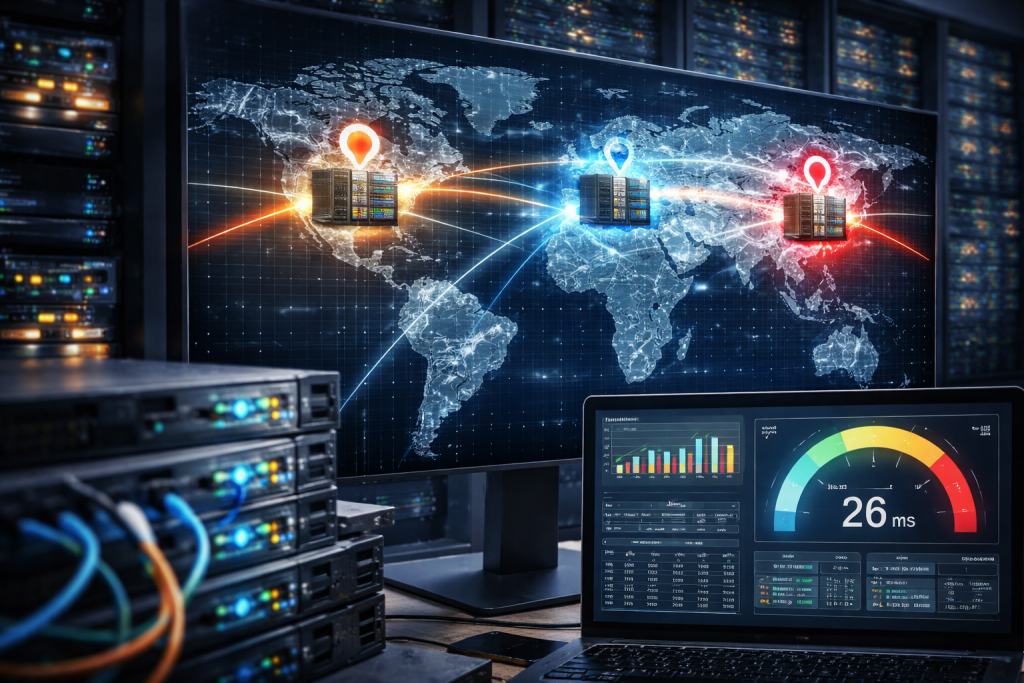 global server network and latency analysis